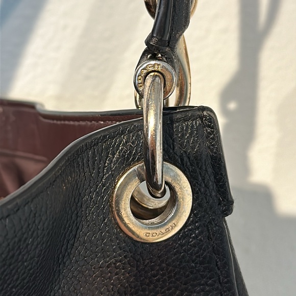 Coach 24947 Clarkson pebbled leather shoulder bag - Picture 4 of 17